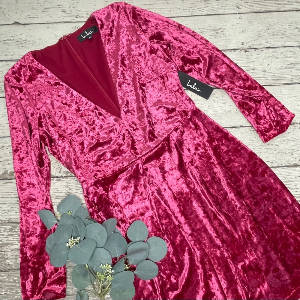 Lulus Velvet Silver Screen Dress